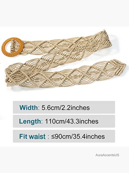 Braided Woven Boho Belt for Dresses